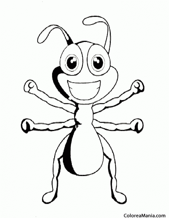 Colorear Hormiga simptica. Ant