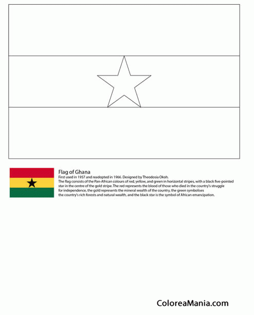 Colorear Repblica de Ghana