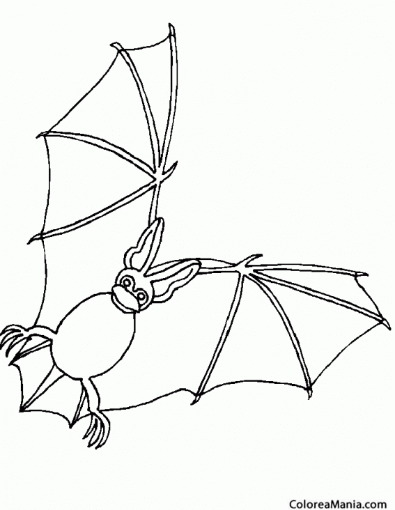 Colorear Murcilago. Bat. Chauve-souris 2