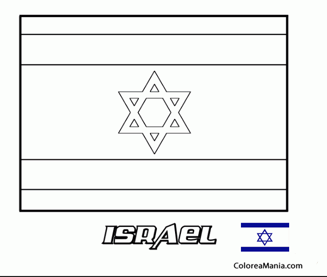 Colorear Estado de Israel