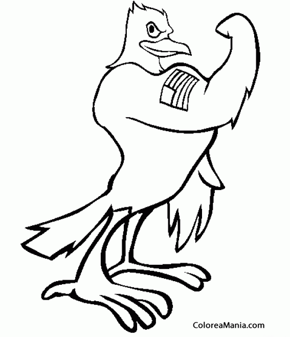 Colorear Águila. Eagle USA (Aves), dibujo para colorear gratis