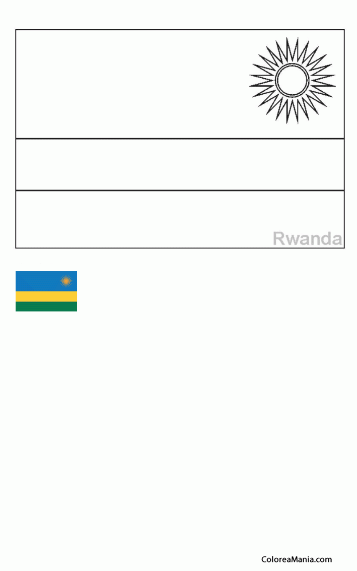 Colorear Ruanda. Rwanda