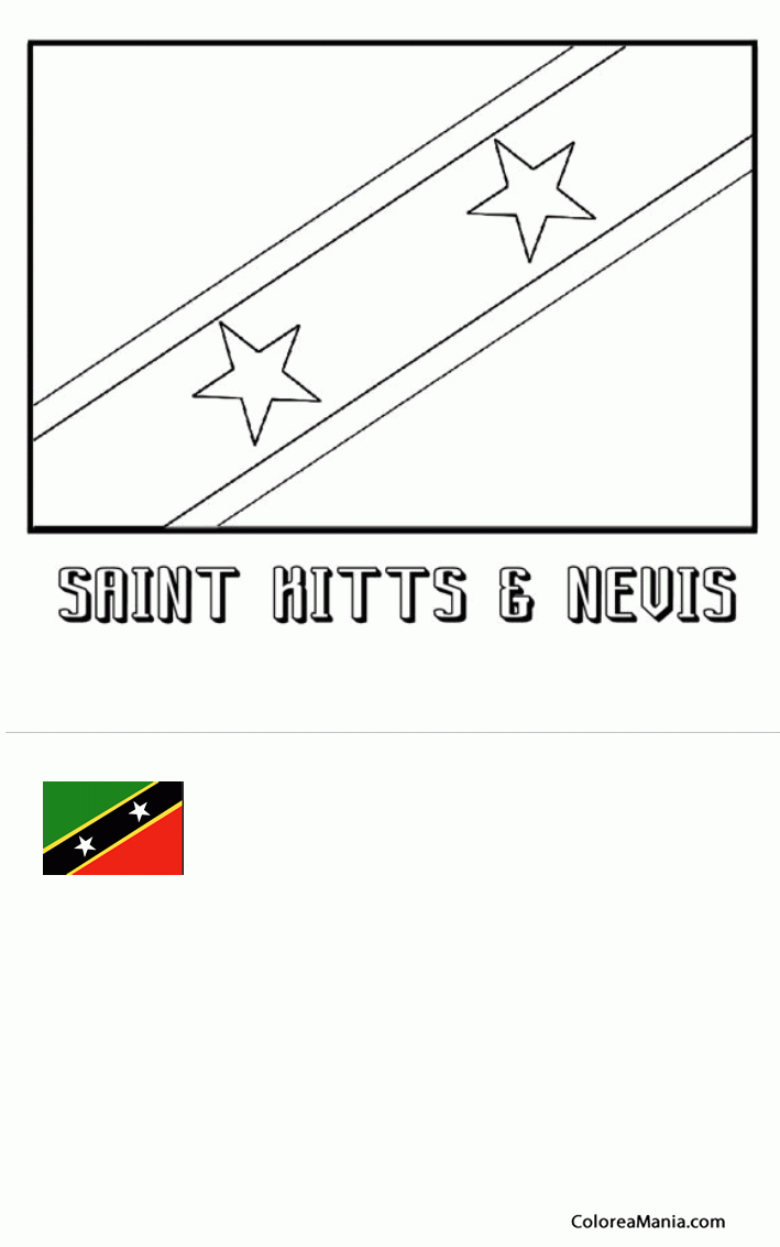 Colorear Saint-Kitts-et-Nevis