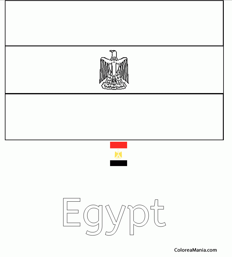 Colorear Egypt. gypte. Misr