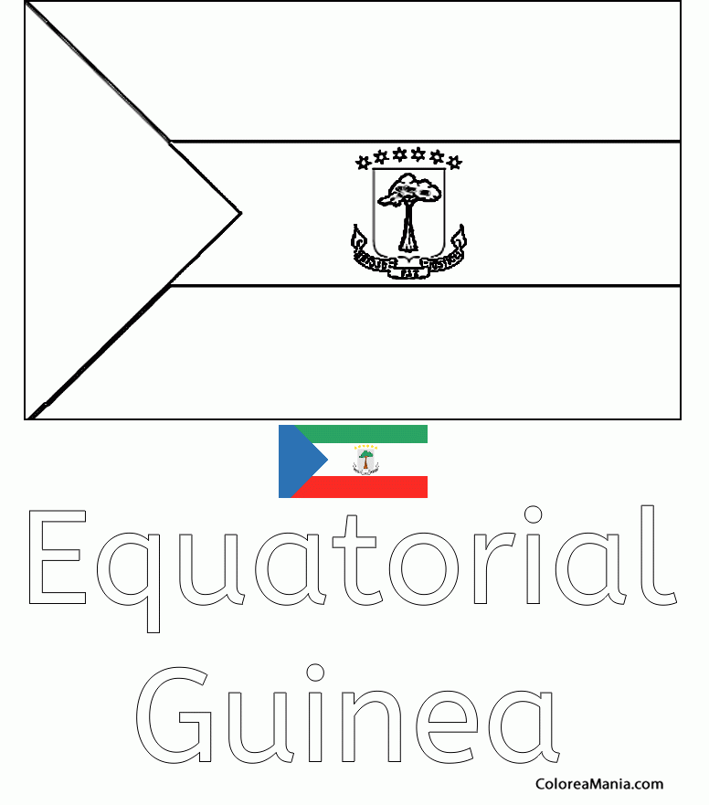 Colorear Repblica de Guinea Ecuatorial