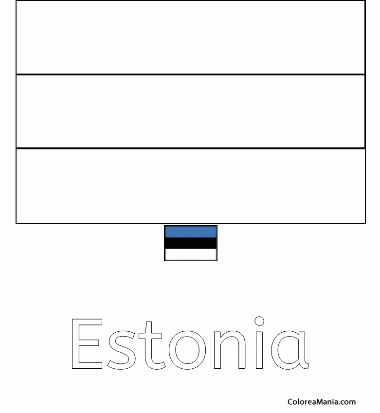 Colorear Estonia. Estonie