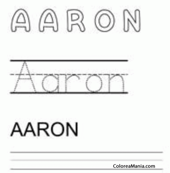 Colorear Aaron