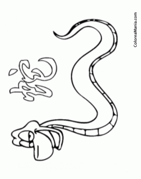 Colorear Horscopo Chino, Signo de la Serpiente