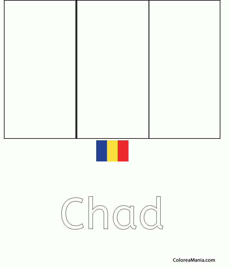 Colorear Chad. Tchad