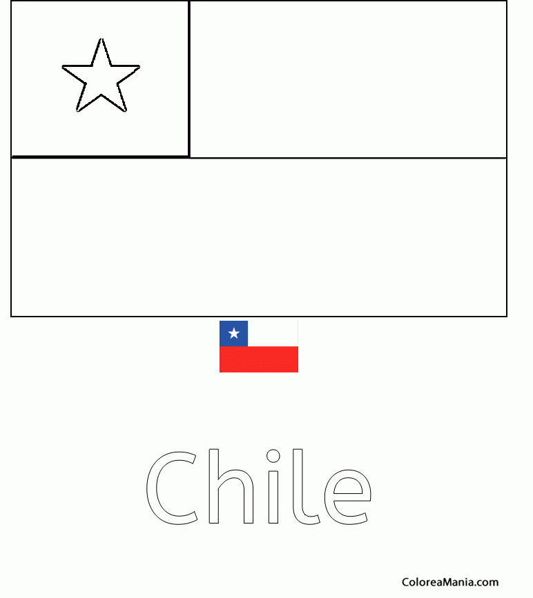 Colorear Chile. Chili