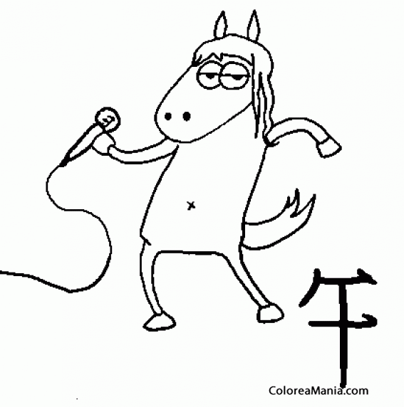 Colorear Horscopo Chino, Signo del Caballo 4