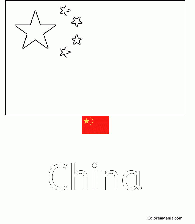 Colorear China