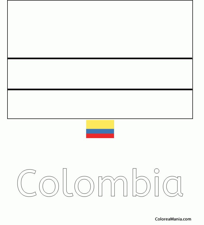 Colorear Colombia. Colombie
