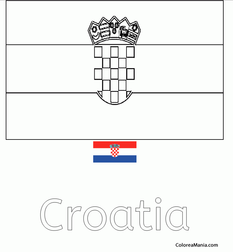 Colorear Croacia. Croatia