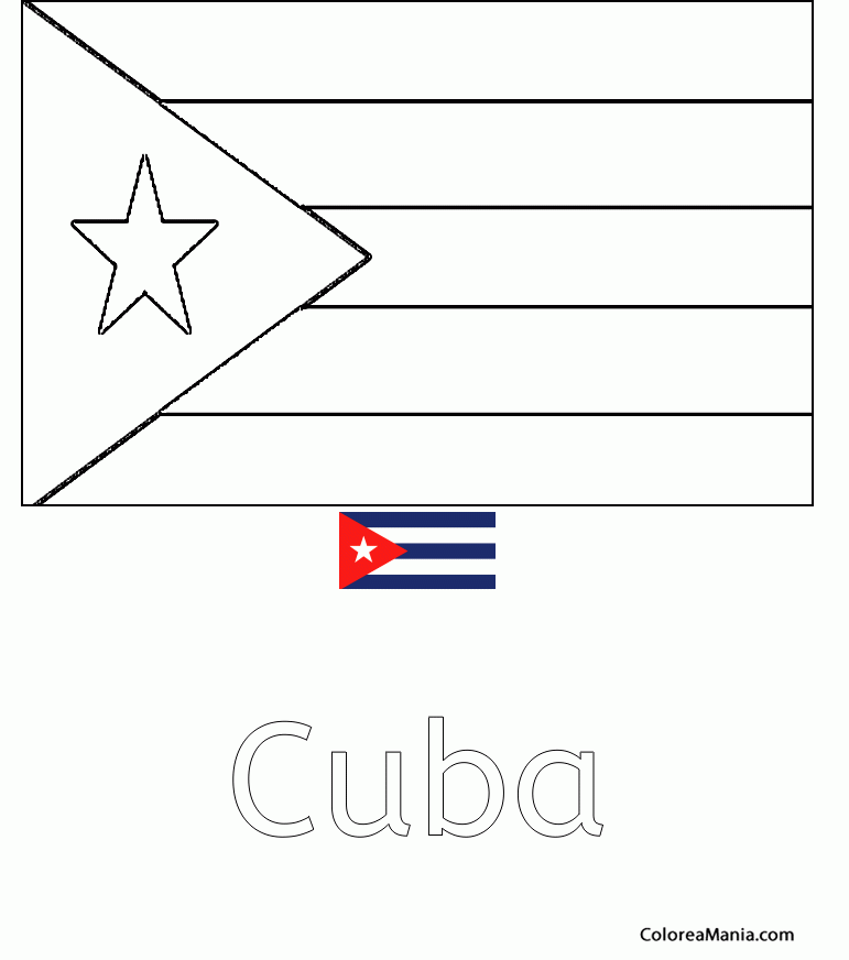 Colorear Repblica de Cuba