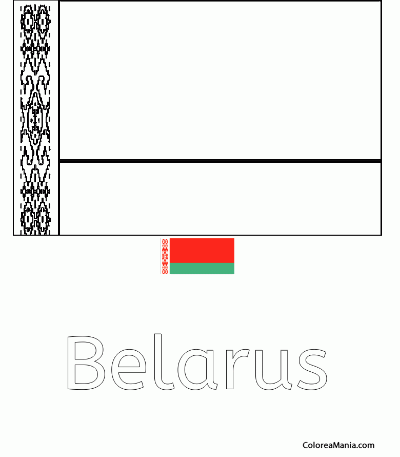 Colorear Belarus. Blarus
