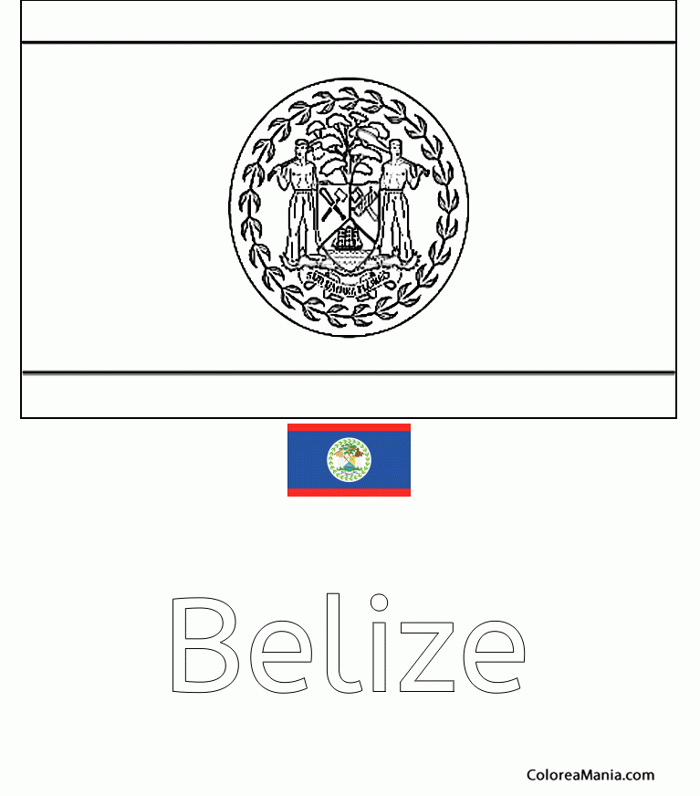 Colorear Belice. Belize