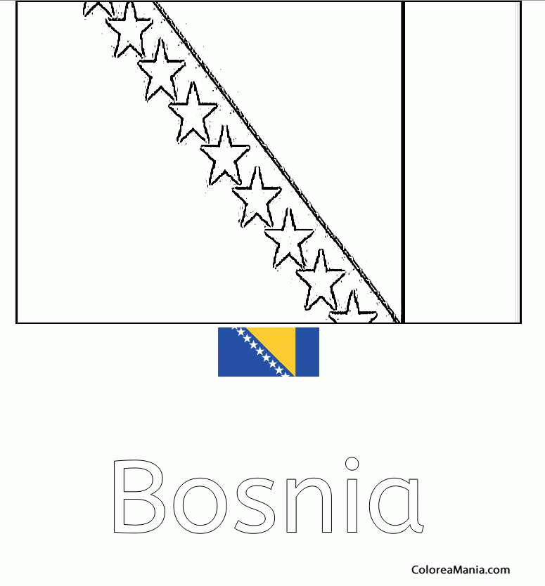 Colorear Bosnia and Herzegovina