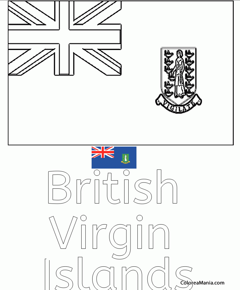 Colorear Virgin Islands (British)