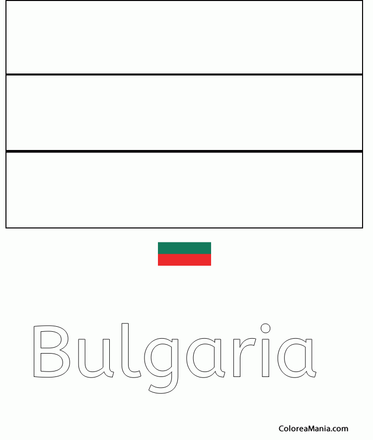 Colorear Bulgaria. Bulgarie