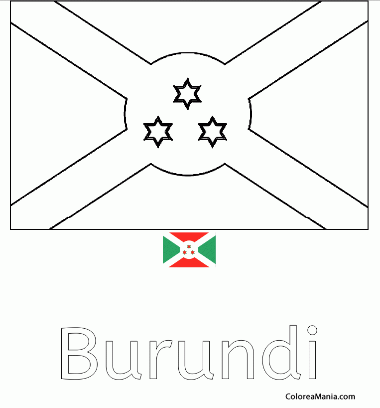 Colorear Repblica de Burundi