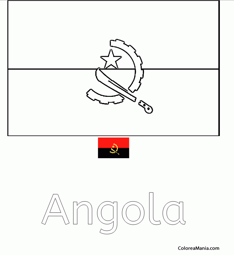 Colorear Repblica de Angola