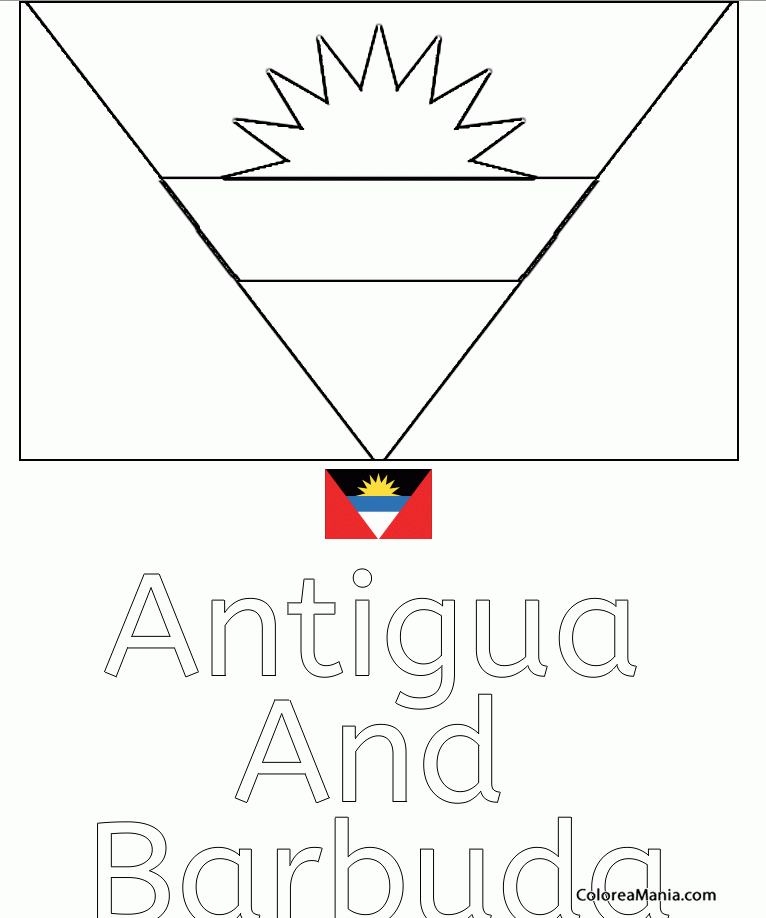 Colorear Antigua and Barbuda