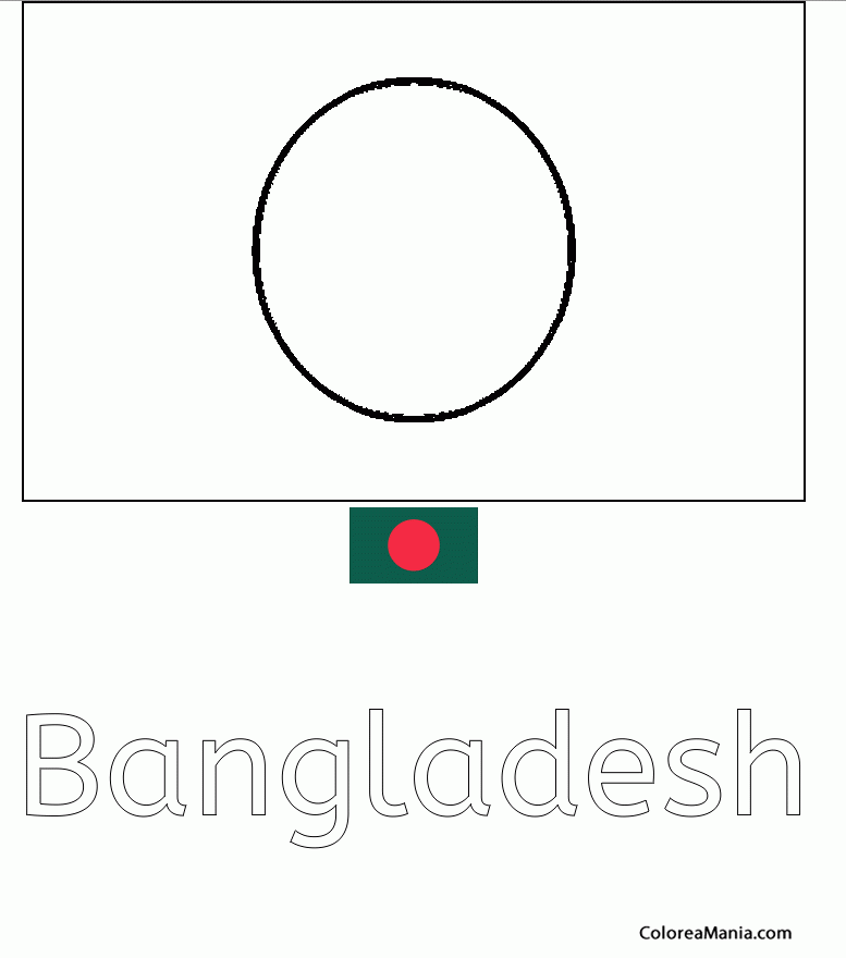 Colorear Banglads. Bangladesh