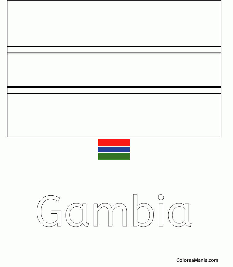 Colorear Gambia. Gambie