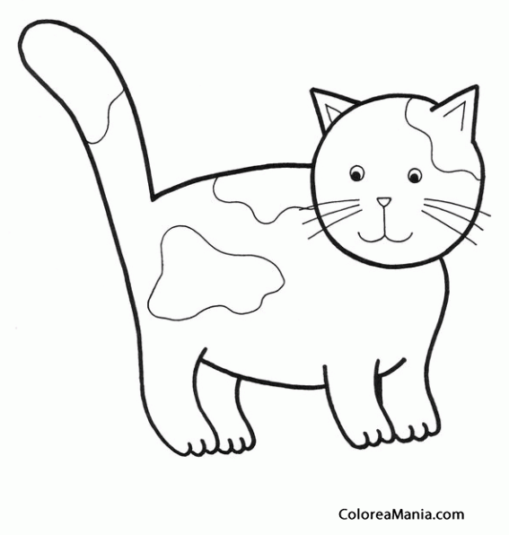 Colorear Gato. Cat. Chat. Gat 9 (Animales Domésticos), dibujo para colorear  gratis