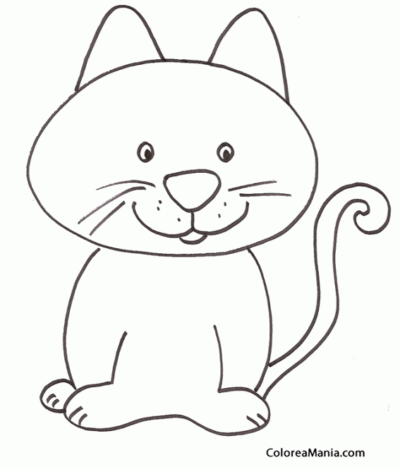 Colorear Gato. Cat. Chat. Gat 12 (Animales Domésticos), dibujo para  colorear gratis
