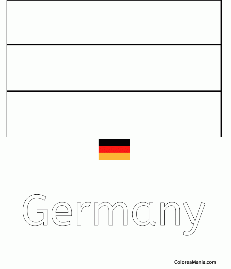 Colorear Germany. Allemagne. Deutschland