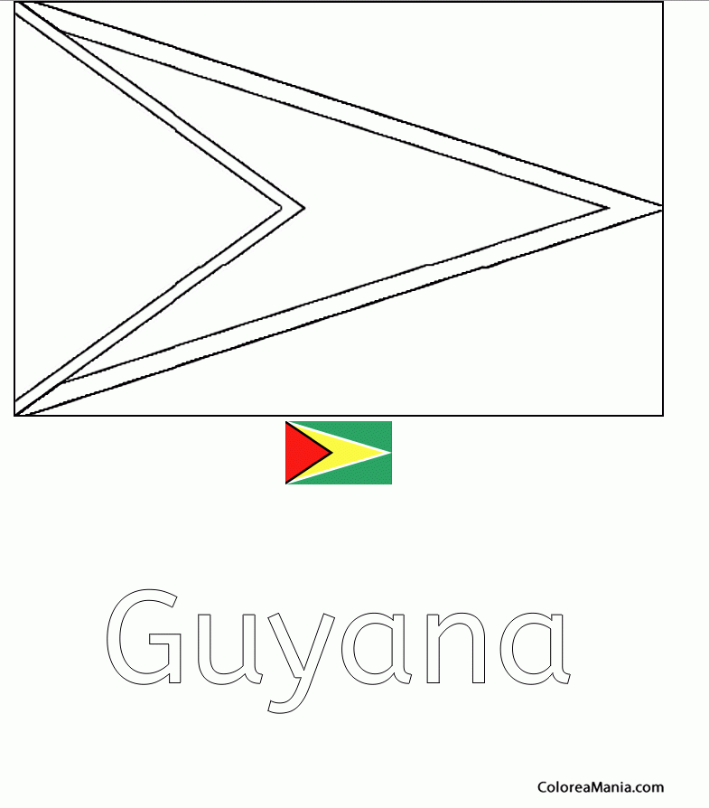 Colorear Repblica Cooperativa de Guyana