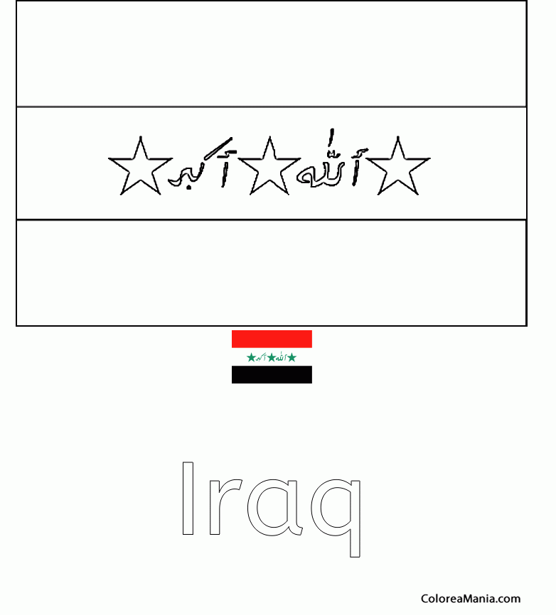 Colorear Iraq. Irak