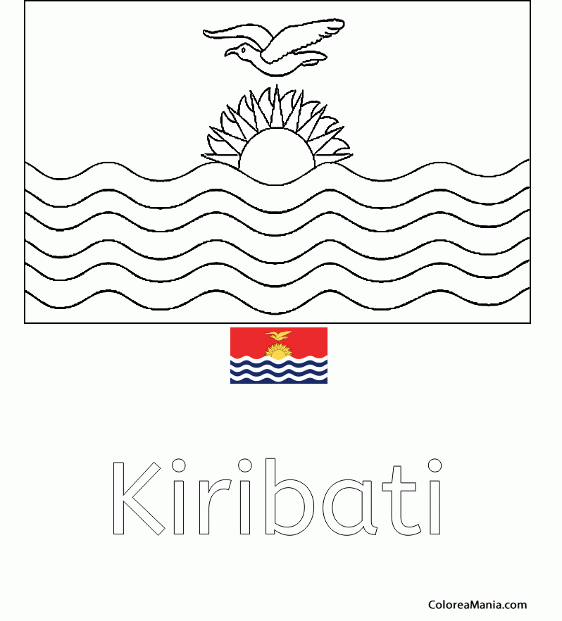 Colorear Repblica de Kiribati