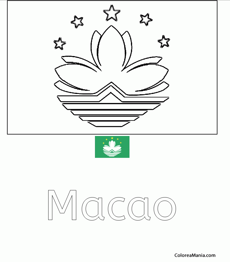 Colorear Macao. Macau