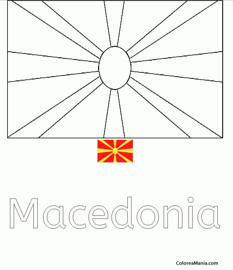 Colorear Macedonia. Macdoine