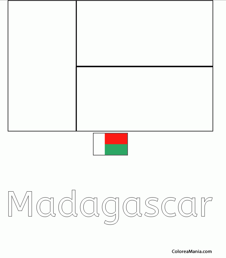 Colorear Repblica de Madagascar