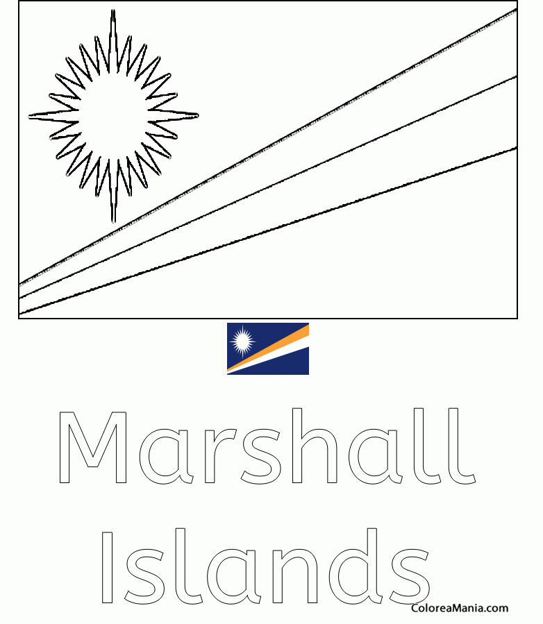 Colorear Islas Marshall. Marshall Islands