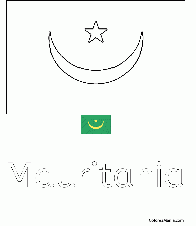Colorear Mauritania. Mauritanie