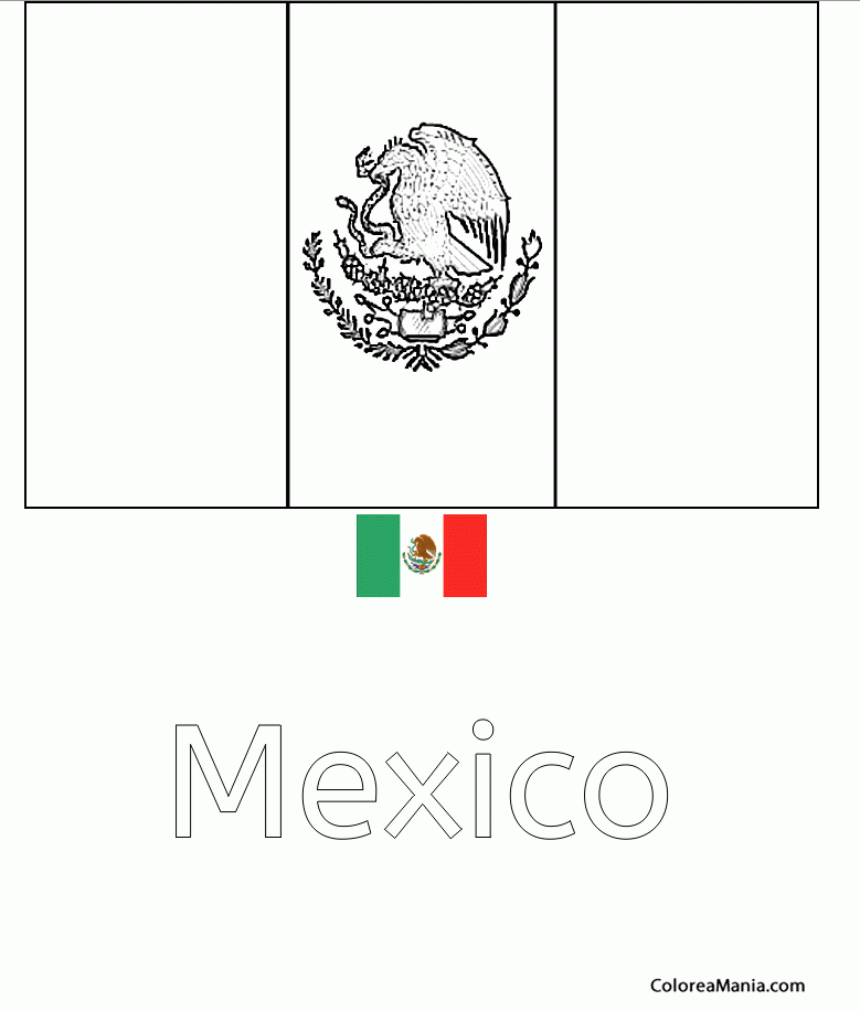 Colorear Estados Unidos Mexicanos