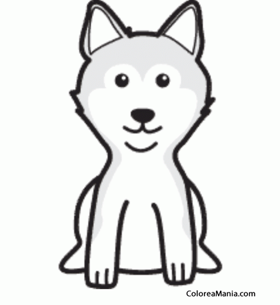 Colorear SIlueta Perro Shiba Inu