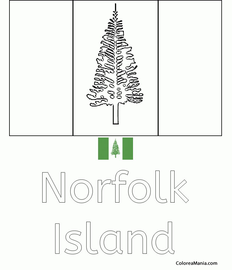 Colorear Territorio de las Islas Norfolk