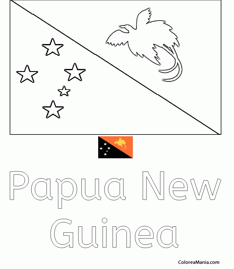 Colorear Papua New Guinea
