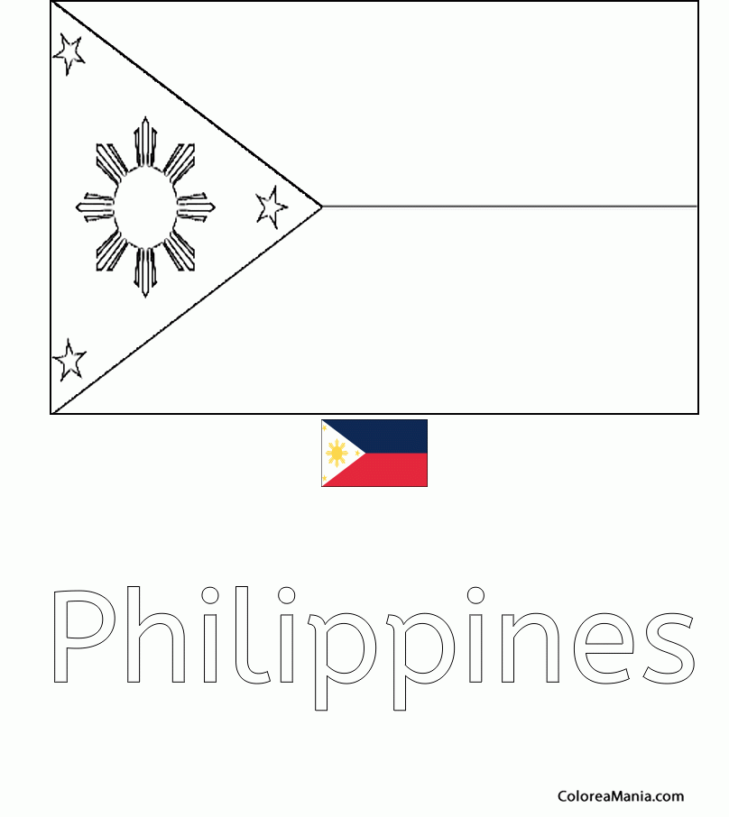 Colorear Repblica de Filipinas