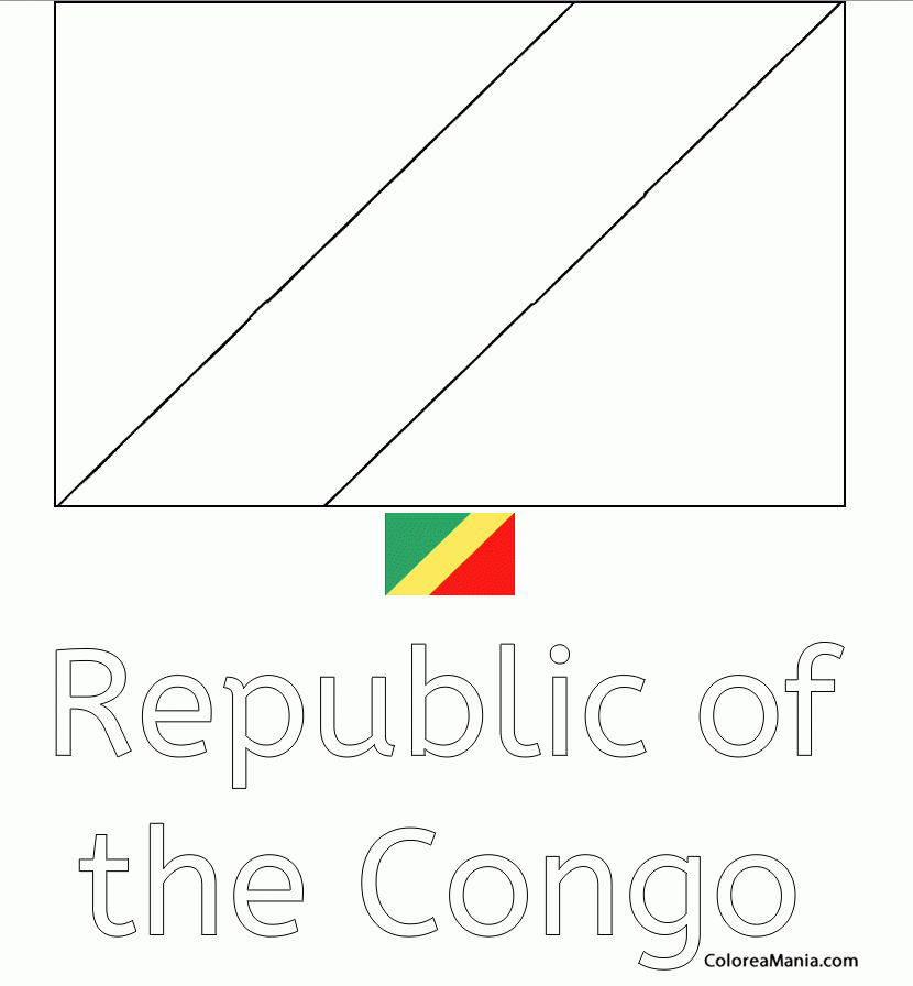 Colorear Republic of Congo 
