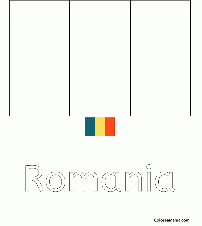 Colorear Rumana. Romania. Roumanie