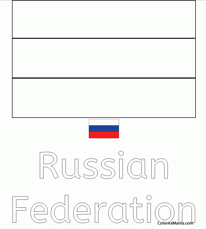 Colorear Federacin Rusa