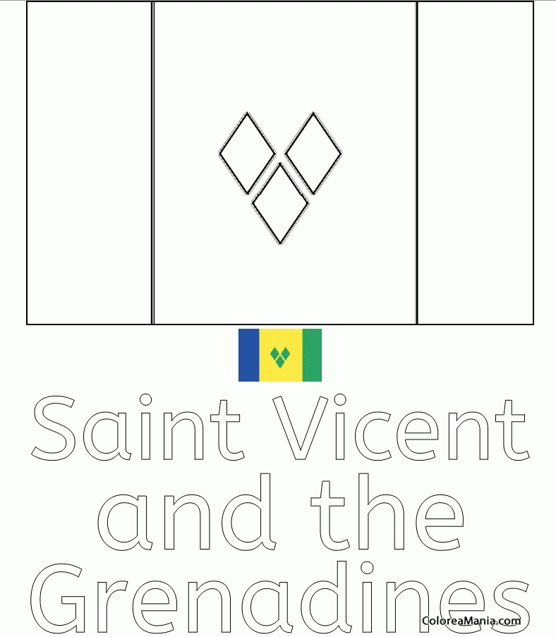 Colorear Saint Vincent and the Grenadines