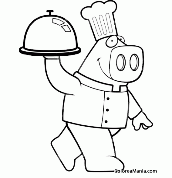 Colorear El Cocinero Era Un Cerdo Animales De Granja Dibujo Para Colorear Gratis Colorear El Cocinero Era Un Cerdo Animales De Granja Dibujo Para Colorear Gratis